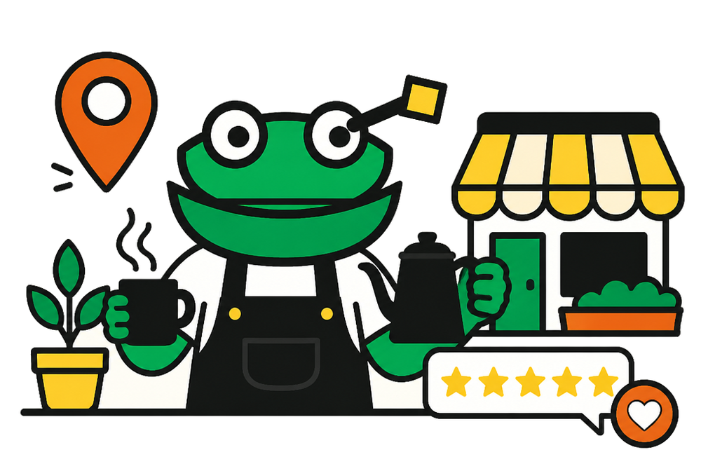 Local business website on a laptop